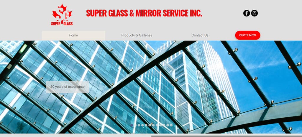 Super Glass & Mirror Service Inc.'s Homepage
