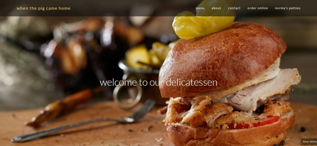 When The Pig Came Home Delicatessen's Homepage