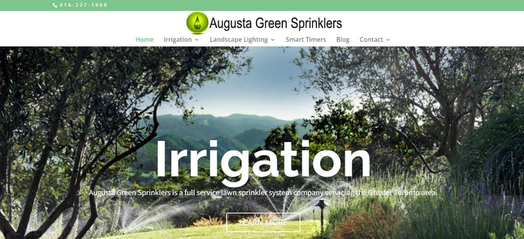 Augusta Green Sprinklers Inc.'s Homepage