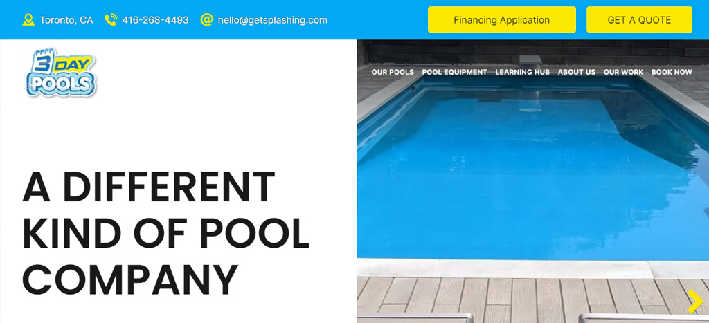 3 Day Pools Homepage