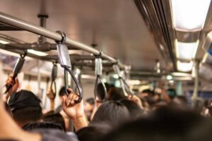 Avoid taking public transport during rush hour