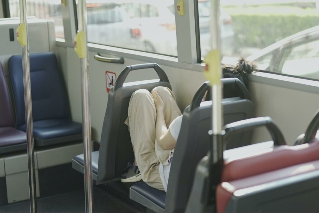 Don't put your feet up on the seats