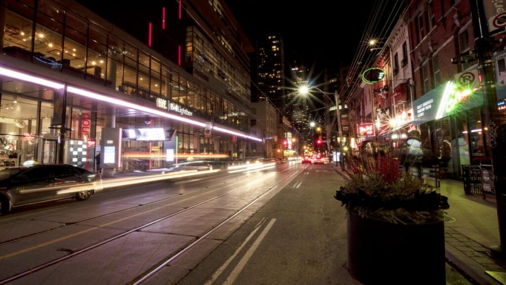 Explore the sparkly streets of the Entertainment District