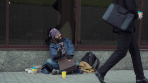 Keep away from aggressive panhandlers