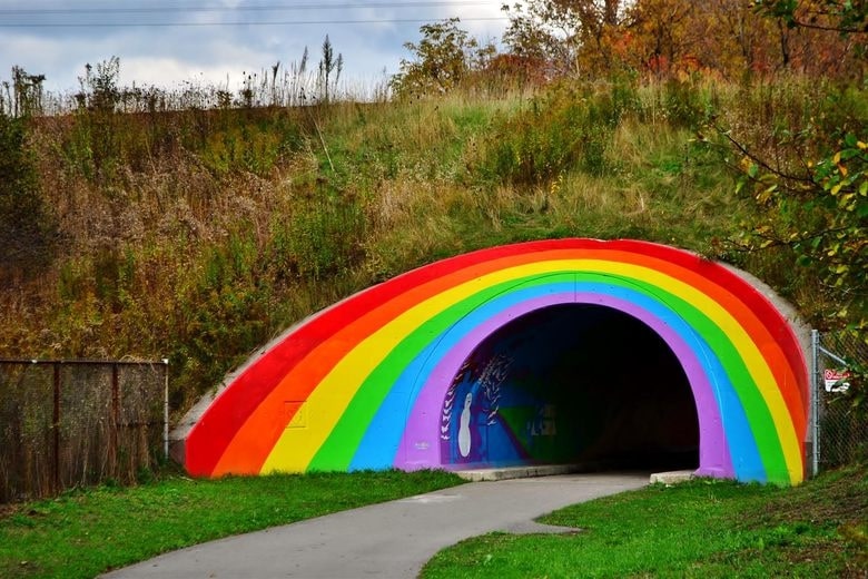 Take a stroll through The Rainbow Tunnel