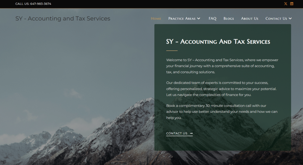 sy - accounting and tax services homepage