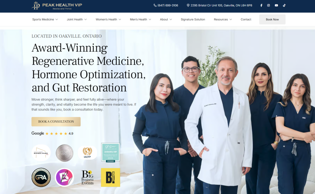 peak health vip homepage