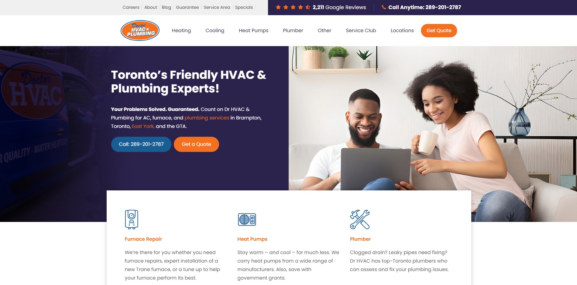 dr hvac & plumbing homepage