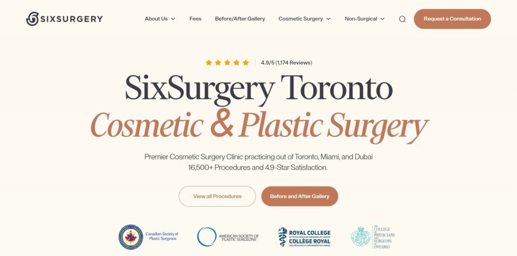 six surgery homepage