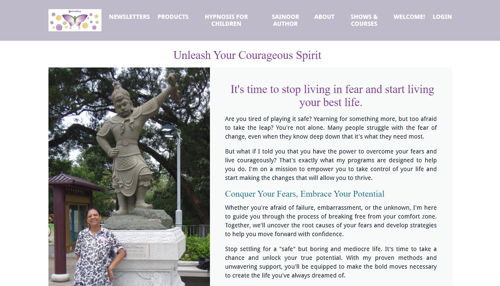 2b hypnosis homepage