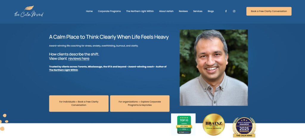 the calm mind homepage