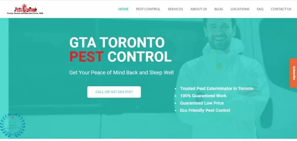 GTA Toronto Pest Control's Homepage