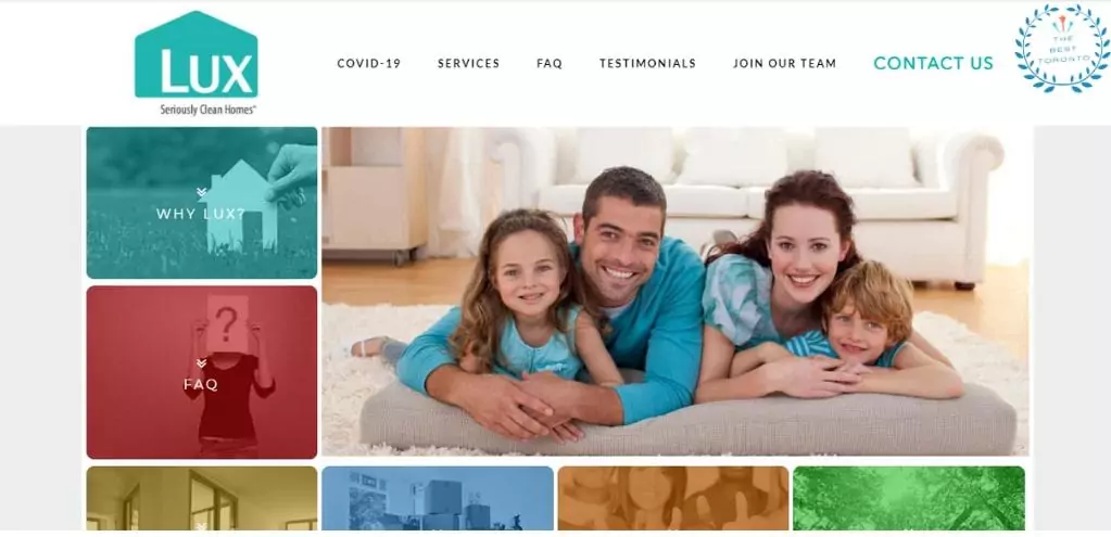 LUX Seriously Clean Homes' Homepage