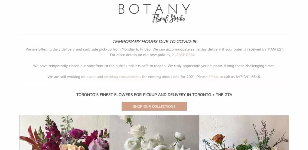 Botany Floral Studio's Homepage