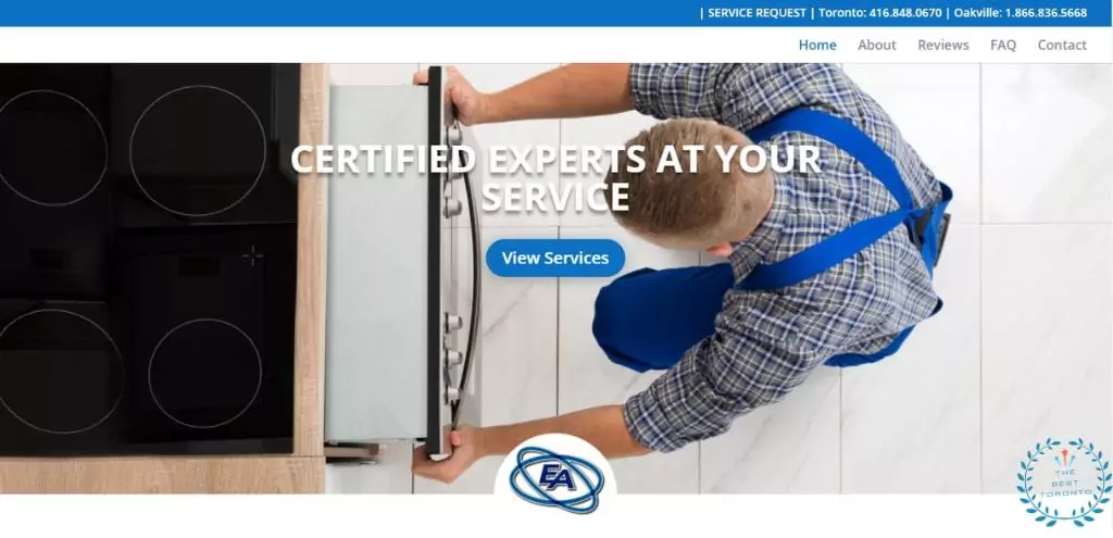 Elite Appliance Service's Homepage