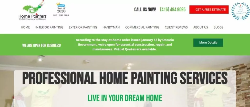 Home Painters Toronto's Homepage