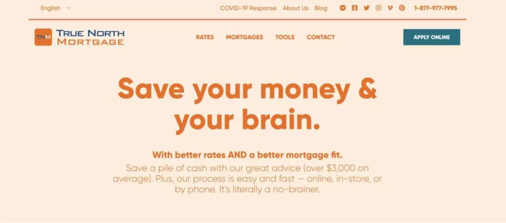 True North Mortgage's Homepage