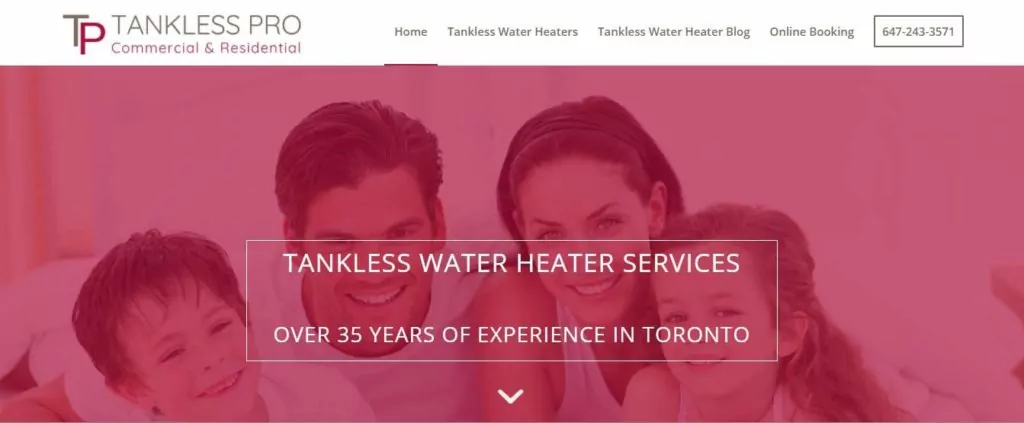 Tankless Pro Inc.'s Homepage