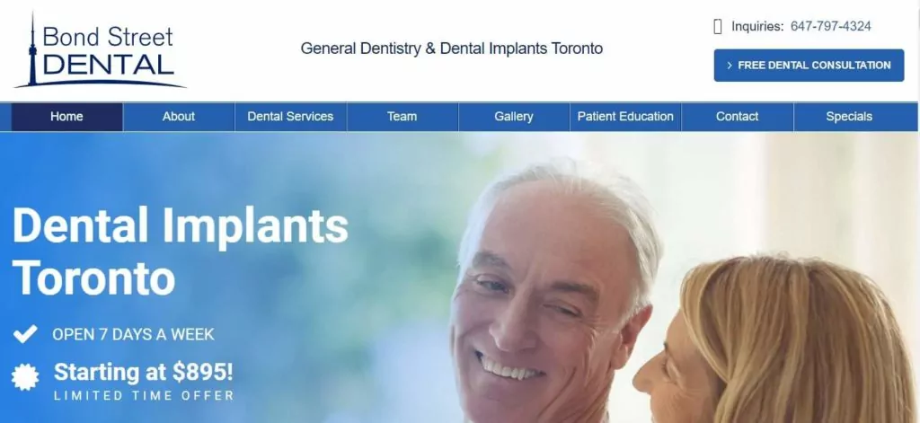 Bond Street Dental's Homepage