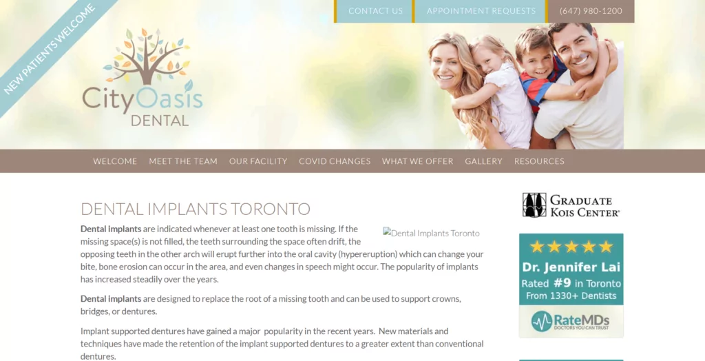 City Oasis Dental Homepage