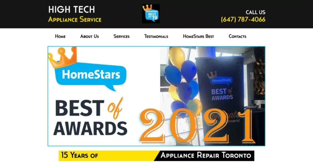High Tech Appliance Service's Homepage
