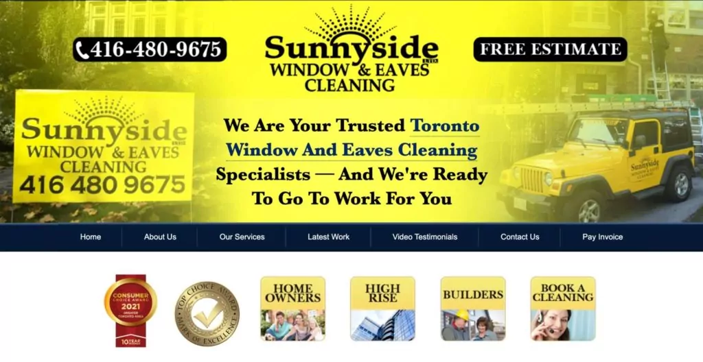 Sunnyside Windows and Eaves Cleaning's Homepage