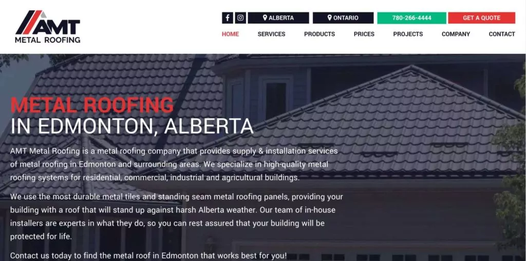 AMT Metal Roofing Toronto's Homepage