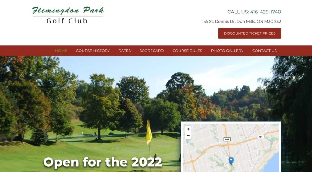 Flemingdon Park Golf Club Homepage