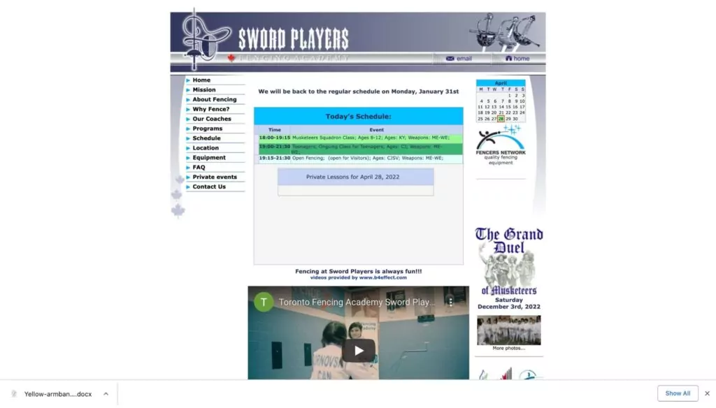 Sword Players Homepage