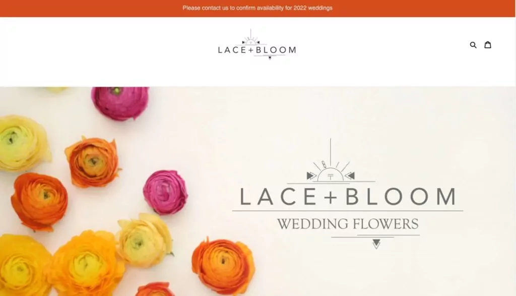 Lace + Bloom Homepage