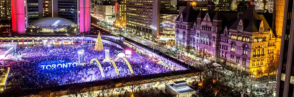 Attend the Cavalcade of Lights at Nathan Phillips Square